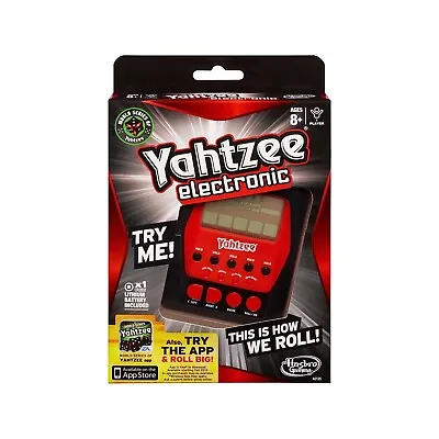Hasbro Yahtzee Electronic Handheld Digital Dice Game Mini Board Age 8+ New A2125 • $19.95