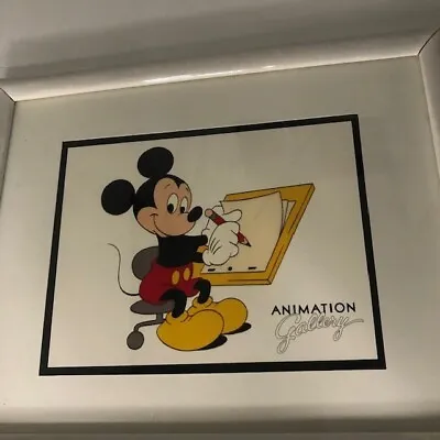 Mickey Mouse Animation Gallery Framed Picture White Frame Ready To Sketch • $22.05