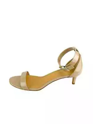 J. Crew Factory Women's Patent Kitten Heel Sandals Nude Size 8.5 • $20