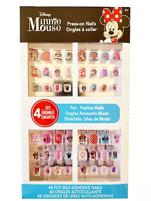 Minnie 48pk Press On Nails Kids Nail Art Kids Nail Set Minnie Mouse Nails • $14.24