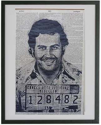 Pablo Escobar Mugshot Wall Art No.651 Dictionary Art Drug Lord Posters • $11.39