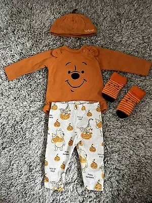 Disney Baby Outfit 0-3 Months Halloween Pumpkin • £2.50