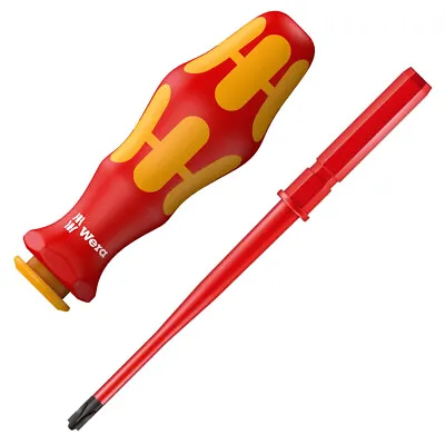 Wera VDE Insulated Electricians Screwdriver Handle Slim Interchangeable Blades • £7.65