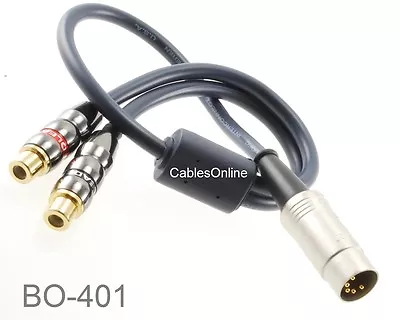 1ft 5-Pin Din Male To 2-RCA Female Jumper Cable For BO Naim Quad Systems • $22.95