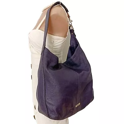 Authentic Coach Purple Genuine Leather Shoulder Bag Handbag • $145