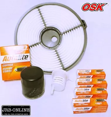 Suit TOYOTA COROLLA AE90 AE92 1.4L 1.6L 6A 4A Oil Air Fuel Filter Kit+SPARK PLUG • $45.99