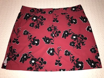 $21.90 • Buy IZOD Golf Womens 14 All Over Floral Skort Skirt Tennis Pickleball Stretch Zipper