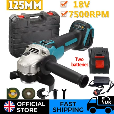 £26.39 • Buy 125mm Brushless Angle Grinder For Makita Battery Li-ion Battery 2Battery&Charger