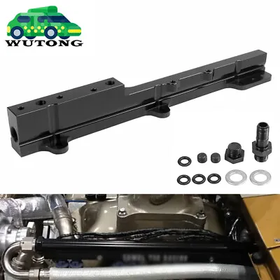 High Flow Fuel Rail Kit For Honda B-Series Motor Civic Si B16 B18 Aluminum Black • $29.99