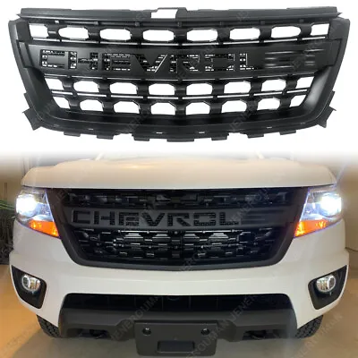 Grill Upper Matte Black For 2015-20 Chevy Chevrolet Colorado Front Grille WT LT • $114