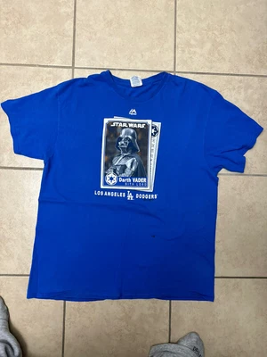 $14 • Buy Los Angeles Dodgers X Star Wars T Shirt Darth Vader Men’s Size XL By Majestic