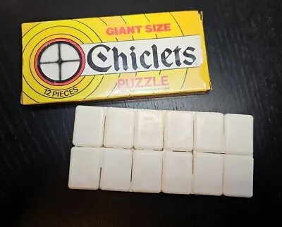 Chiclets Gum Vintage Puzzle Original Box 12 Plastic Interlocking Pieces Made USA • $33.99
