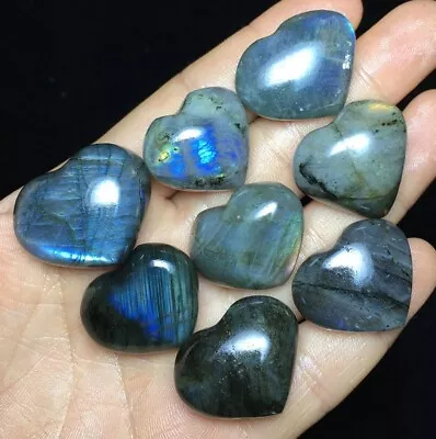 87g Natural Blue Labradorite Quartz Crystal Healing Reiki Heart Stone K492 • $0.01
