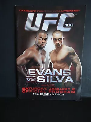 UFC 108  Official Event Program Evans VS Silva  Las Vegas 2010 • $16.95