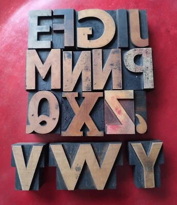 £4.50 • Buy WOODEN LETTERPRESS PRINTING BLOCKS TYPE 5cm High. Choose Your Letter
