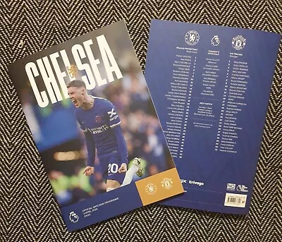 Chelsea V Manchester Man United PREMIER LEAGUE Programme 4/4/2024 IN STOCK! • £8.89