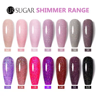£2.27 • Buy UR SUGAR GLITTER Sparkle NAIL GEL POLISH SOAK OFF UV LED BASE TOP COAT VARNISH