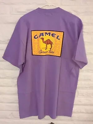 Vintage Camel Cigarette Genuine Taste XL T-shirt Purple Single Stitch  USA NOS  • $60