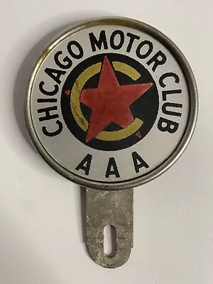 Vintage AAA CHICAGO MOTOR CLUB License Plate Badge Car Club • $27.99