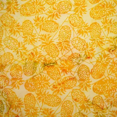 New Daffodil Pineapples - Cloudberry - Batik By Mirah Cotton Fabric • $3.15