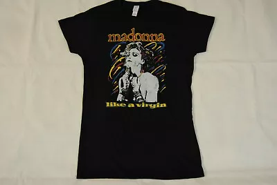 Madonna Like A Virgin Ladies Skinny T Shirt New Official Material Girl Angel  • £7.99