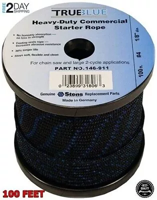 100' Starter Rope 1/8  Replacement Pull Cord Heavy-Duty For Chainsaw Lawn Mower • $26.99