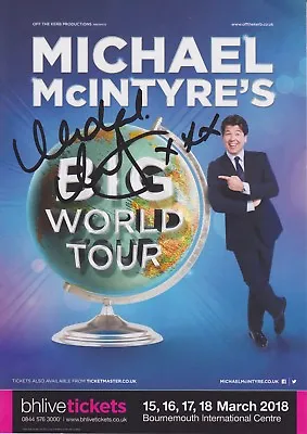 Michael Mcintyre Hand Signed Flyer Comedian • £19.99