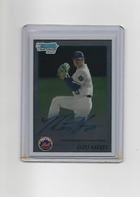 2010 Bowman Chrome Matt Harvey Auto #BDPP84 • $30