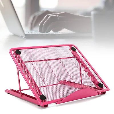 $16 • Buy Laptop Stand Metal Tablet Stand For Desk Portable Laptop Stand Holder Pink New