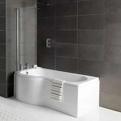 Delphi Zeya P-Shaped Standard Shower Bath 1675mm X 750/850mm - Left Handed • £244.95