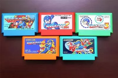 Famicom Rockman Megaman 1 2 3 4 5 Japan FC Games US Seller • $134