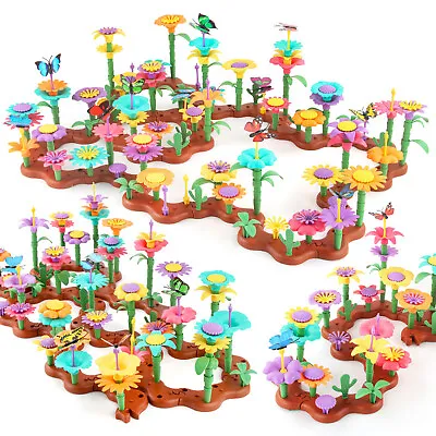 Flower Garden Building Toys For Kids 3 4 Year Old Stacking Game Pretend Playset • $40.65