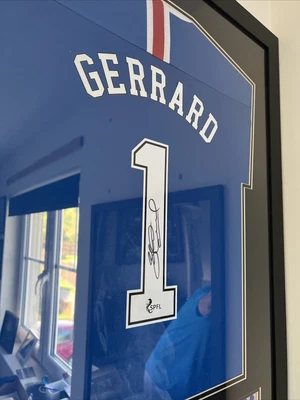 £180 • Buy Steven Gerrard Signed Rangers 55 Shirt