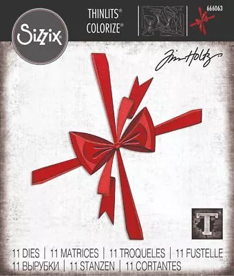 £16.99 • Buy Sizzix Bowtied, Colorize Thinlits Die Set - Tim Holtz Christmas