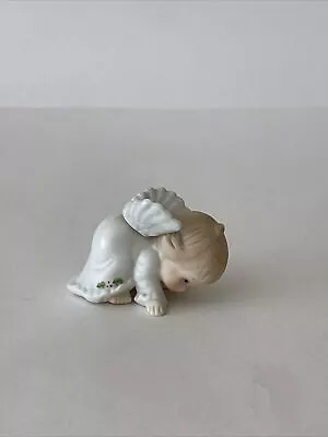 Vintage Porcelain Enesco Ruth Morehead Holly Babes Tumbling Angel Figurine~1987 • $12.98