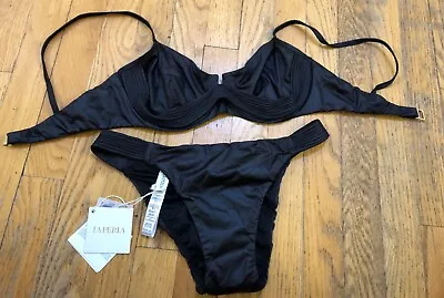 NWT La Perla Black Bikini Bottom Size 10/Top Size 12B • $99.99