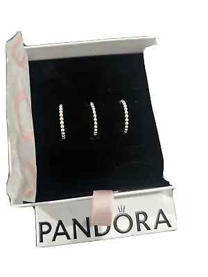 $50 • Buy Pandora Bubble Stack Rings X3