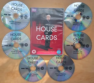 House Of Cards Trilogy R2 6dvd Set Ian Richardson David Lyon Diane Fletcher • £4.99