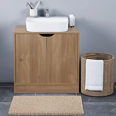 Full Pedestal Bathroom Sink Cabinet Under Basin Unit Cupboard Storage Furniture • £34.99