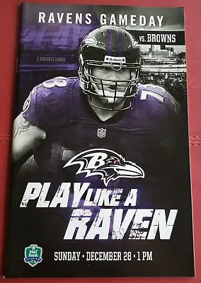 BALTIMORE RAVENS 2014 NFL GAME PROGRAM Vs BROWNS MARSHAL YANDA • $3.99