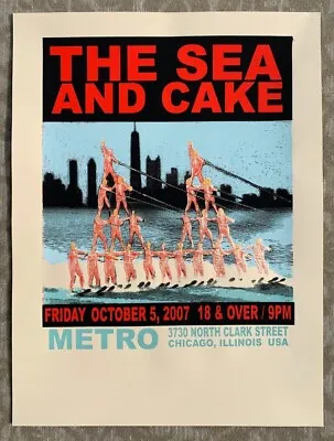 $14.99 • Buy SEA AND CAKE Indie Jazz Rock TORTOISE Coctails 2007 Concert SCREEN PRINT Poster