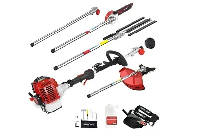 52CC 4 In 1 Garden Multi Tool Hedge Cutter Chainsaw Grass Trimmer & Brush Cutter • £150