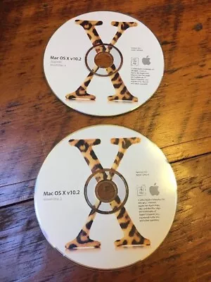 Mac OS X 10 V10.2 Jaguar Macintosh Upgrade Install Software Discs CDs 2002 • $39.99