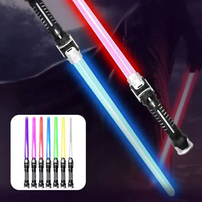 £11.69 • Buy 2x Lightsaber LED Flashing Light Toys Saber Swords With Sound Extendable Plastic