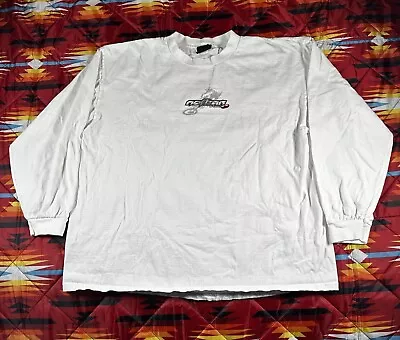 Vintage No Fear Long Sleeve T-Shirt Med Skate Tee Skater Y2K White Motocross • $30.60
