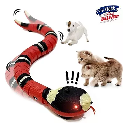 USB Smart Sensing Snake Cat Interactive Teasering Play Toy Electronic Automatic • £8.89