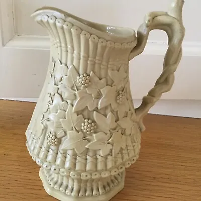 Early Victorian Hand Embossed Jug 7” Including The Handle • £8.50