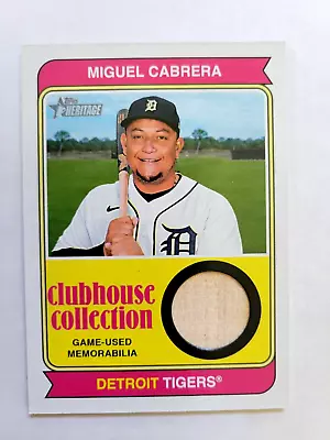 2023 Topps Heritage High Clubhouse Collection Relic Miguel Cabrera CCR-MC • $5.99