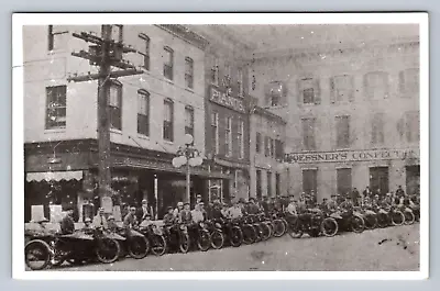 Postcard Maryland Williamsport Reproduction RPPC Motocycle Club 1918 C905 • $8.69