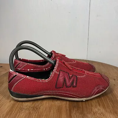 Merrell Shoes Womens 6.5 Barrado Red Minimalist Zip Up Sneakers Athletic Walking • $11.49